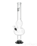 Glowfly Glass 18" Double Bubble Bong w/ Removable Base