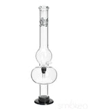 Glowfly Glass 18" Double Bubble Bong w/ Removable Base