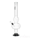 Glowfly Glass 18" Double Bubble Bong w/ Removable Base
