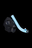 Silicone Gas Mask Bong with Bent Acrylic Tube