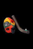 Silicone Gas Mask Bong with Bent Acrylic Tube