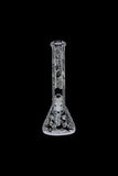 Glass Beaker Ice Bong with Tribal Drummer Print