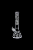 Glass Beaker Ice Bong with Tribal Drummer Print