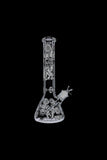 Glass Beaker Ice Bong with Tribal Drummer Print