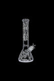 Glass Beaker Ice Bong with Tribal Drummer Print