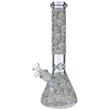 Glow in the Dark Beaker Ice Bong - Spooky Faces
