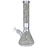 Glow in the Dark Beaker Ice Bong - Spooky Faces