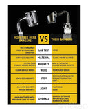 Honeybee Herb White Line 90° Clear Bucket Quartz Banger