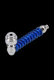 Metal Hand Pipe with Colored Spiral Body