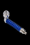 Metal Hand Pipe with Colored Spiral Body
