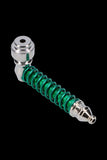Metal Hand Pipe with Colored Spiral Body