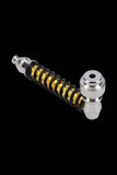 Metal Hand Pipe with Colored Spiral Body