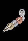 Metal Hand Pipe with Curvy Colored Metallic Body