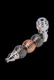 Metal Hand Pipe with Curvy Colored Metallic Body