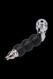 Metal Hand Pipe with Curvy Colored Metallic Body