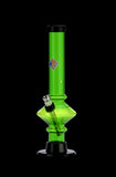 Acrylic Straight Tube UFO Base Bong - Green
