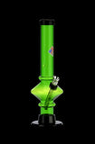 Acrylic Straight Tube UFO Base Bong - Green