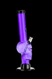 Purple Acrylic Straight Skull Base Bong