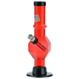 Acrylic Straight Tube Bubble Base Mini Bong with Maria