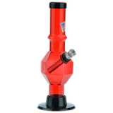 Acrylic Straight Tube Bubble Base Mini Bong with Maria