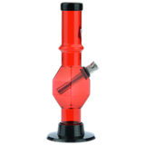 Acrylic Straight Tube Bubble Base Mini Bong with Maria