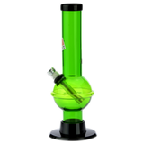 Acrylic Straight Bubble Base Mini Bong with Raised Grip