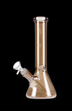 Glass Beaker Base Ice Bong with Metallic Finish
