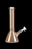Glass Beaker Base Ice Bong with Metallic Finish