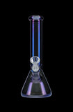 Glass Beaker Base Ice Bong with Metallic Finish