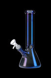 Glass Beaker Base Ice Bong with Metallic Finish