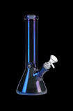 Glass Beaker Base Ice Bong with Metallic Finish