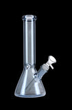 Glass Beaker Base Ice Bong with Metallic Finish