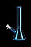 Glass Beaker Base Ice Bong with Metallic Finish