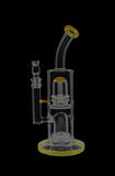 Straight Bong with Double Showerhead Perc