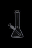 Glass Beaker Base Ice Bong with Colored Mouthpiece