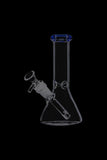 Glass Beaker Base Ice Bong with Colored Mouthpiece