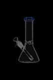 Glass Beaker Base Ice Bong with Colored Mouthpiece