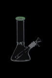 Glass Beaker Base Ice Bong with Colored Mouthpiece