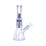 Glass Beaker Base Bong with Tree Perc and Splash Dome