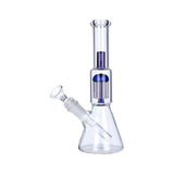Glass Beaker Base Bong with Tree Perc and Splash Dome