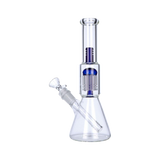 Glass Beaker Base Bong with Tree Perc and Splash Dome
