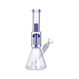 Glass Beaker Base Bong with Tree Perc and Splash Dome