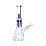 Glass Beaker Base Bong with Tree Perc and Splash Dome