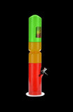Acrylic Straight Rasta Ice Bong with Twisted Tube