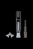 Straight Glass Tube Nectar Collector with Titanium Nail