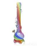 Noble Glass Medium Rainbow Cane Wrapped Soft Glass Bong