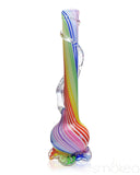 Noble Glass Medium Rainbow Cane Wrapped Soft Glass Bong