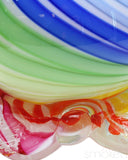 Noble Glass Medium Rainbow Cane Wrapped Soft Glass Bong