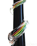 Noble Glass Medium Rasta Wrapped Soft Glass Bong