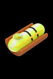 Silicone Hot Dog Hand Pipe with Glass Bowl